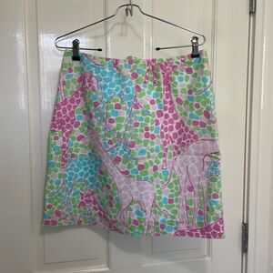 Lily Pulitzer giraffe skirt Size: 6, Colors: green, pink, blue